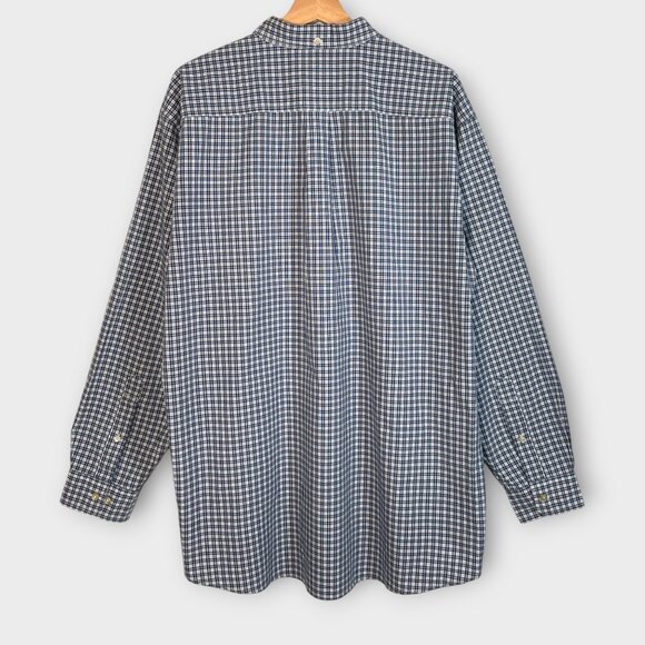 Brooks Brothers All Cotton Button Down Shirt XL Blue Plaid - Picture 2 of 10